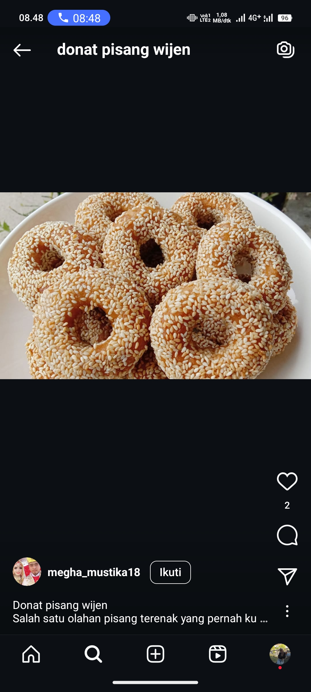 Donat Pisang Wijen