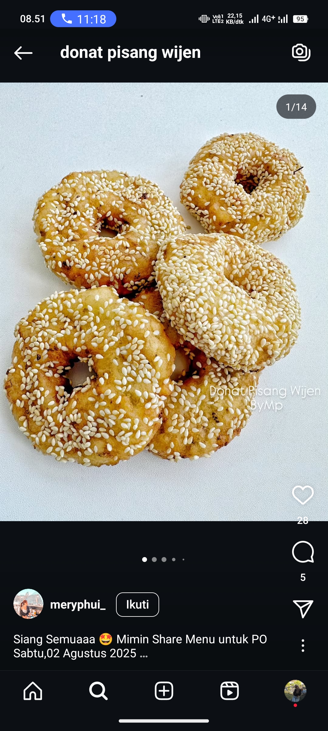Donat Pisang Wijen