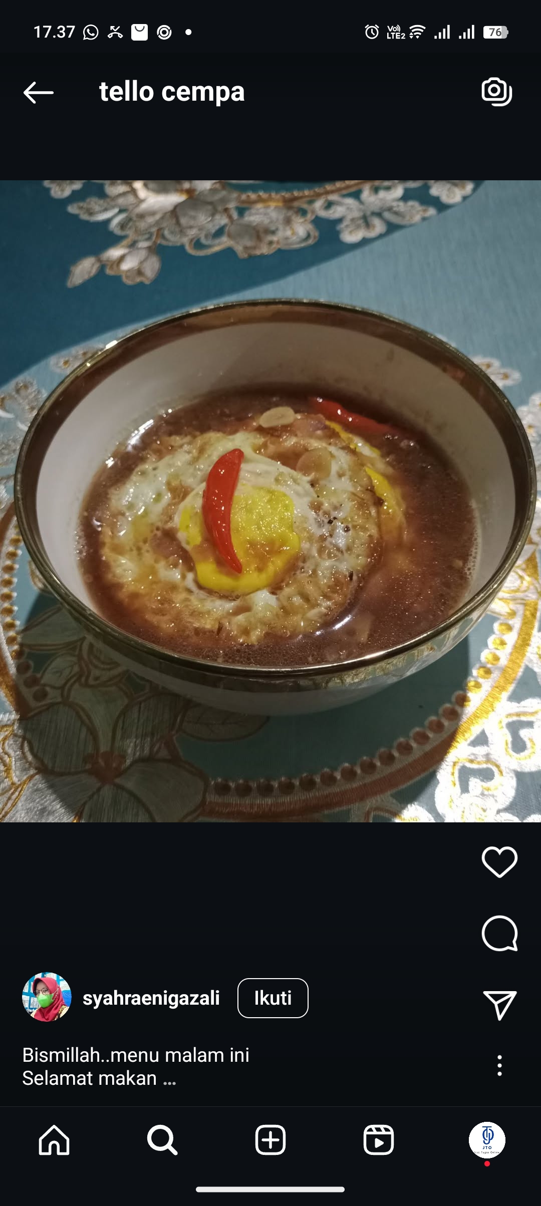 Resep tello cempa yang super enak