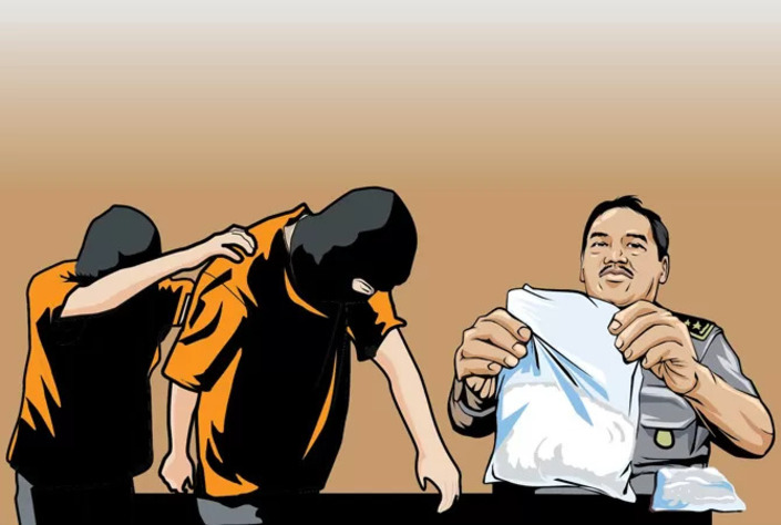 Polres Bangkalan amankan enam pria di kantor Kecamatan Modung saat asyik pesta sabu. (ILUSTRASI: MAHENDRA ADITYA/RADAR KUDUS)