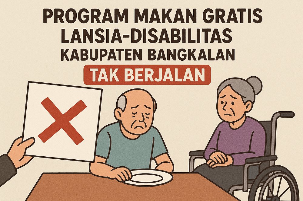 ilustrasi program makan gratis lansia dan disabilitas