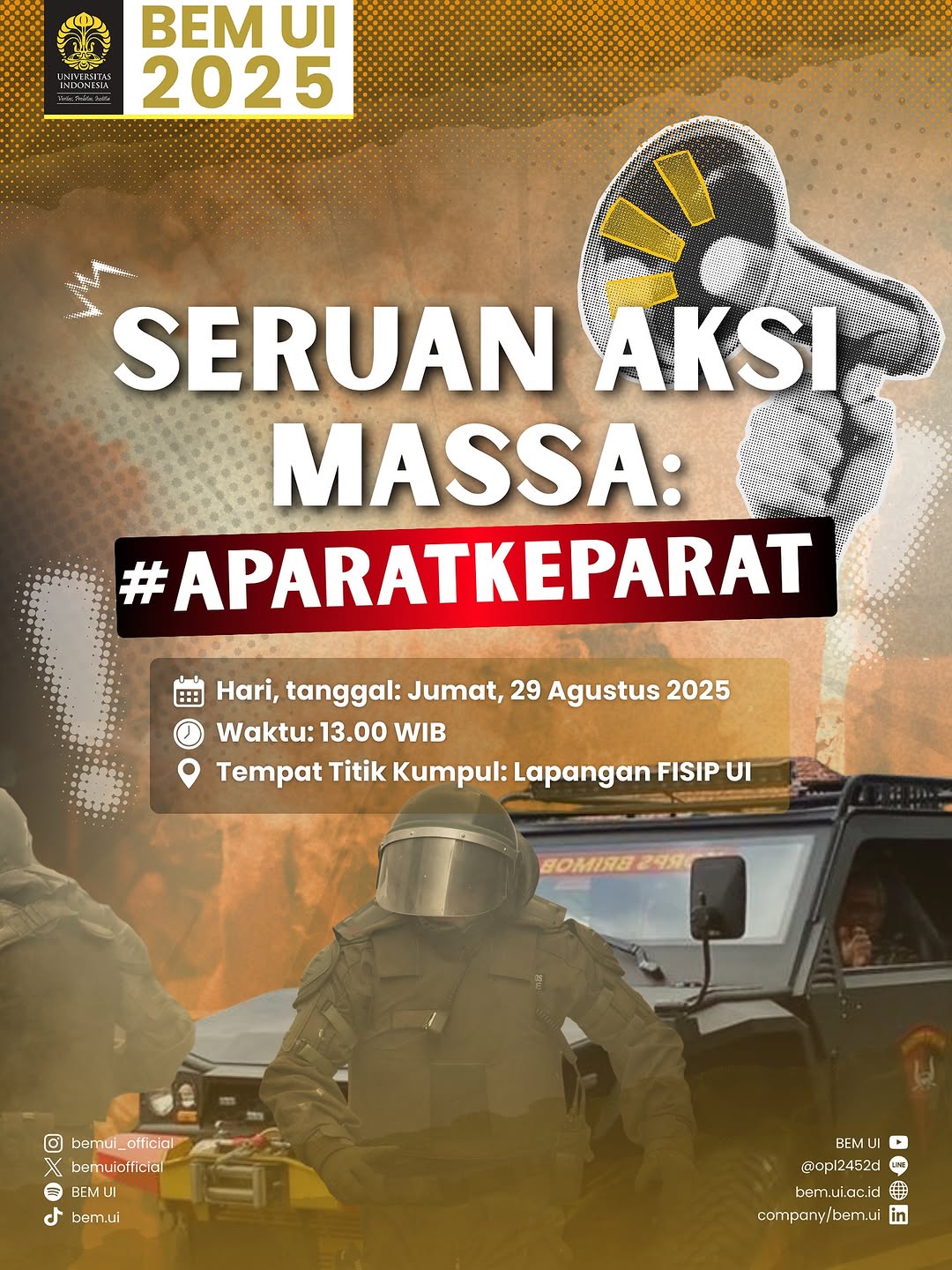 Poster Resmi Seruan Aksi Demonstrasi BEM UI
