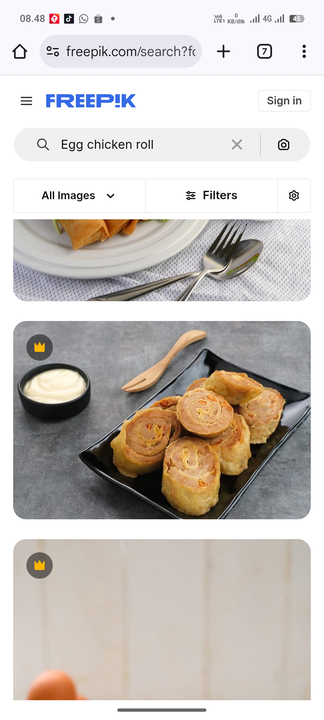 Ilustrasi Egg Chicken Roll