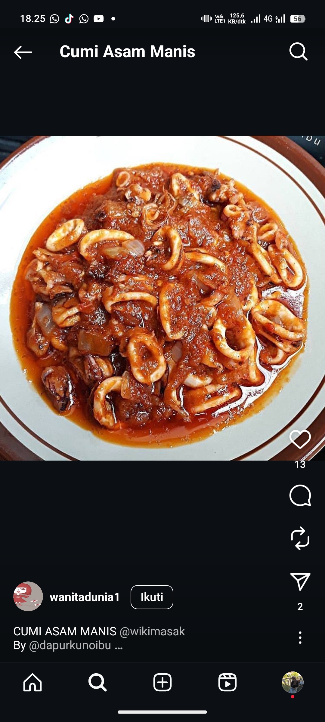 Cumi Asam Manis
