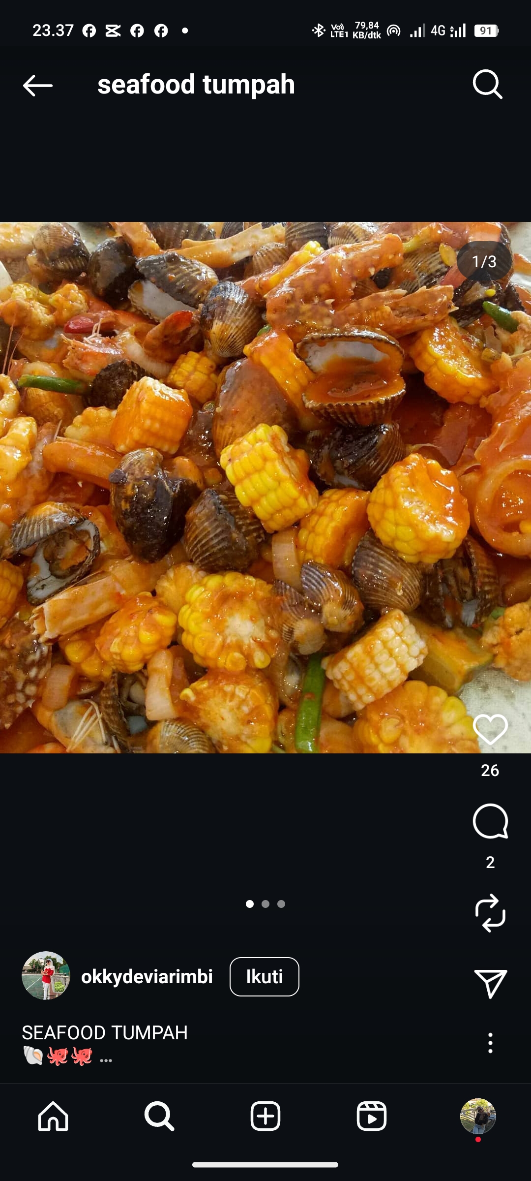 Ilustrasi Seafood Tumpah Asam Manis