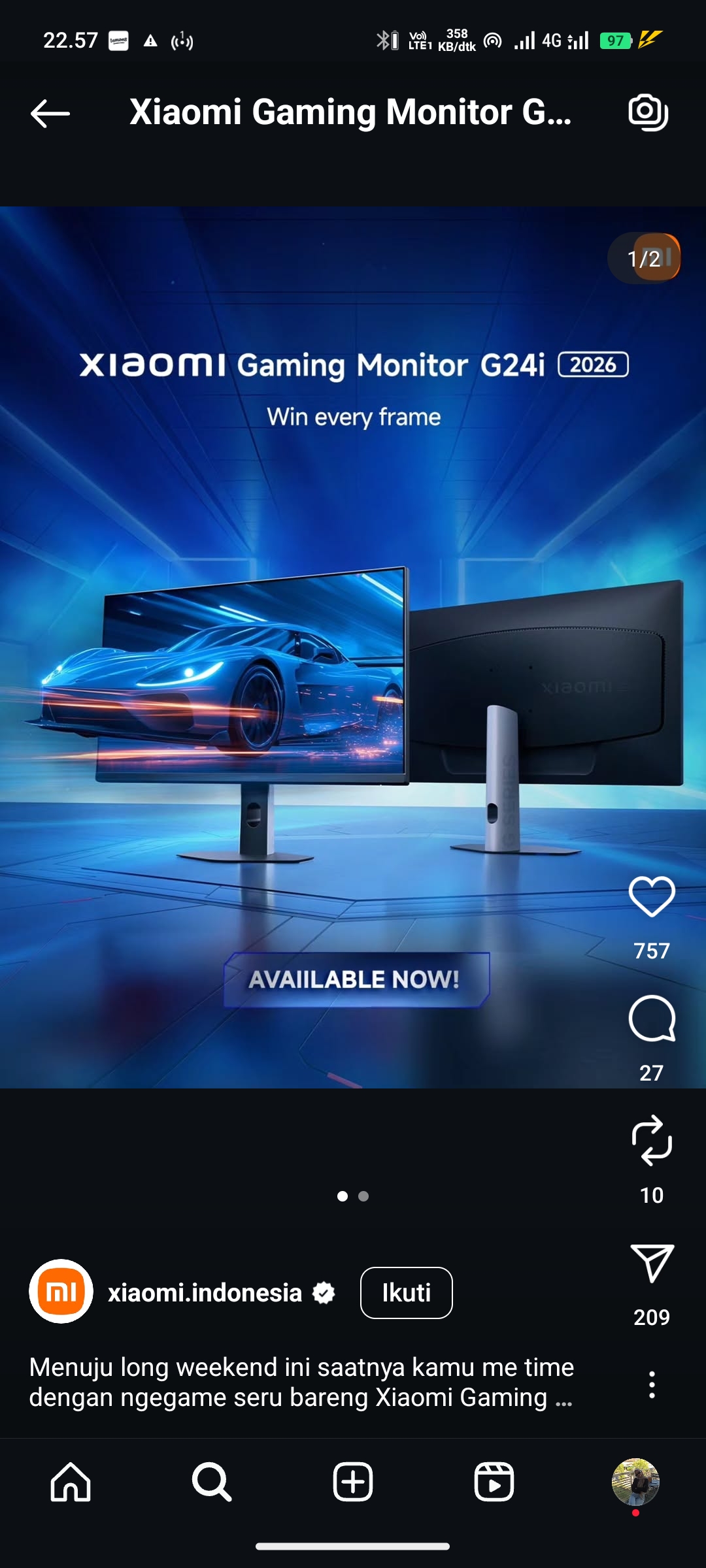 Xiaomi Gaming Monitor G24i 2026