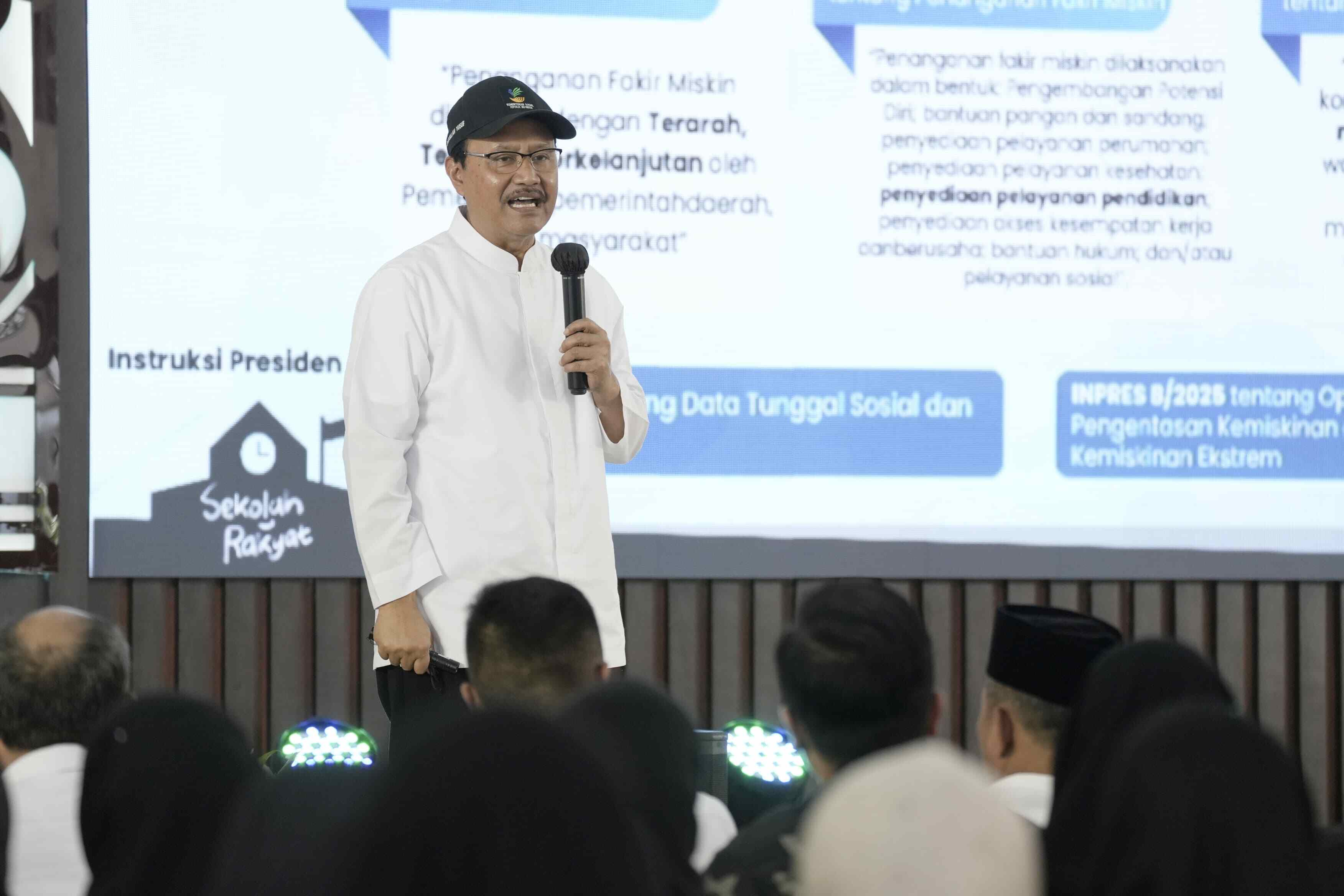 Menteri Sosial Saifullah Yusuf (Gus Ipul) saat menyampaikan.