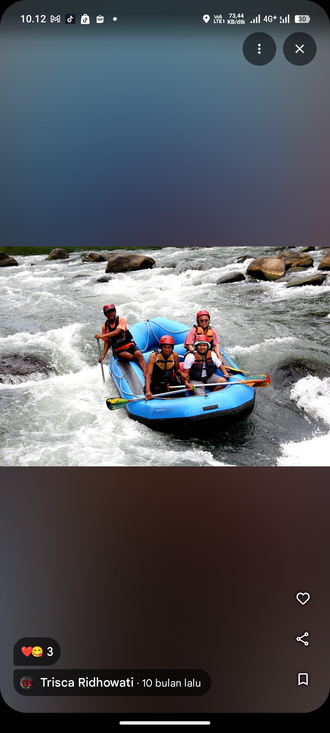Arung Jeram di Sungai Elo