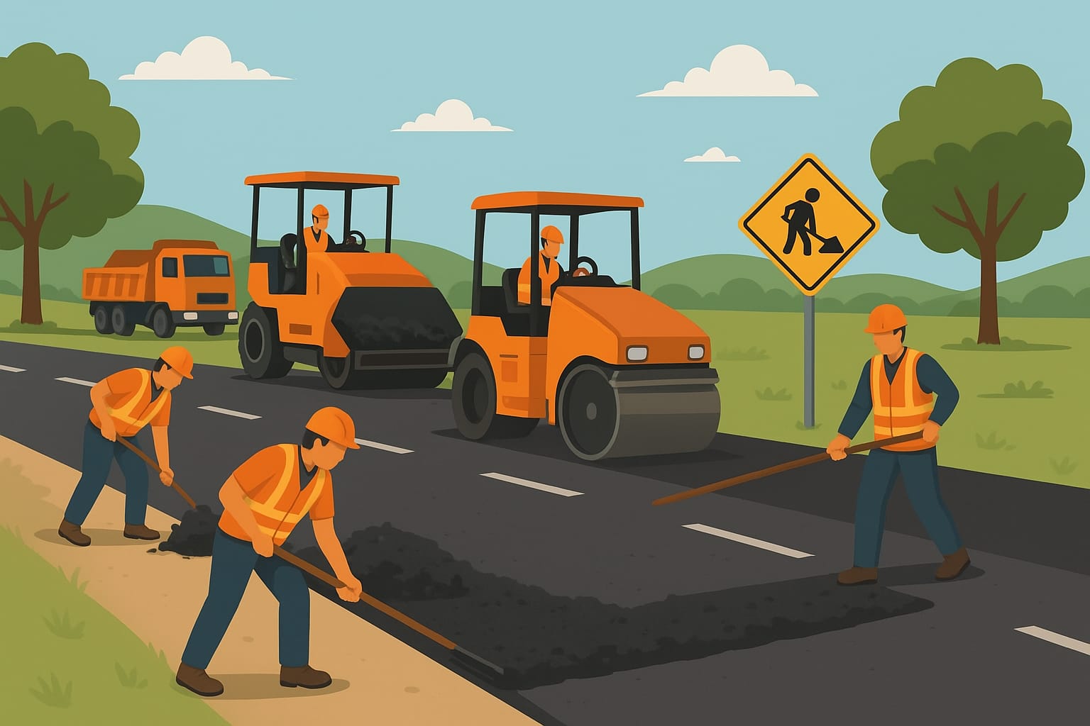 Ilustrasi peningkatan proyek jalan