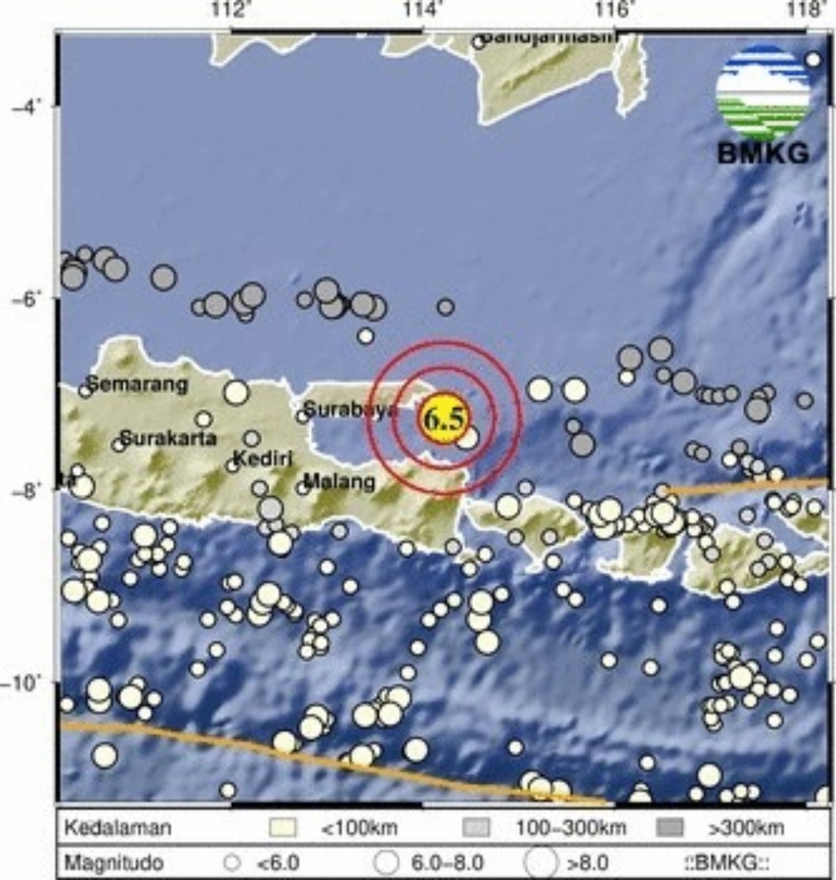 Foto Resmi  BMKG informasi gempa di Sumenep
