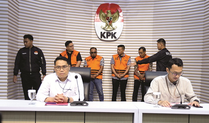 UNGKAP KASUS: KPK merilis tersangka tipikor pengelolaan dana hibah Pokmas Jatim TA 2019&ndash;2022, di Jakarta, Kamis (2/10). (KPK UNTUK JPRM)