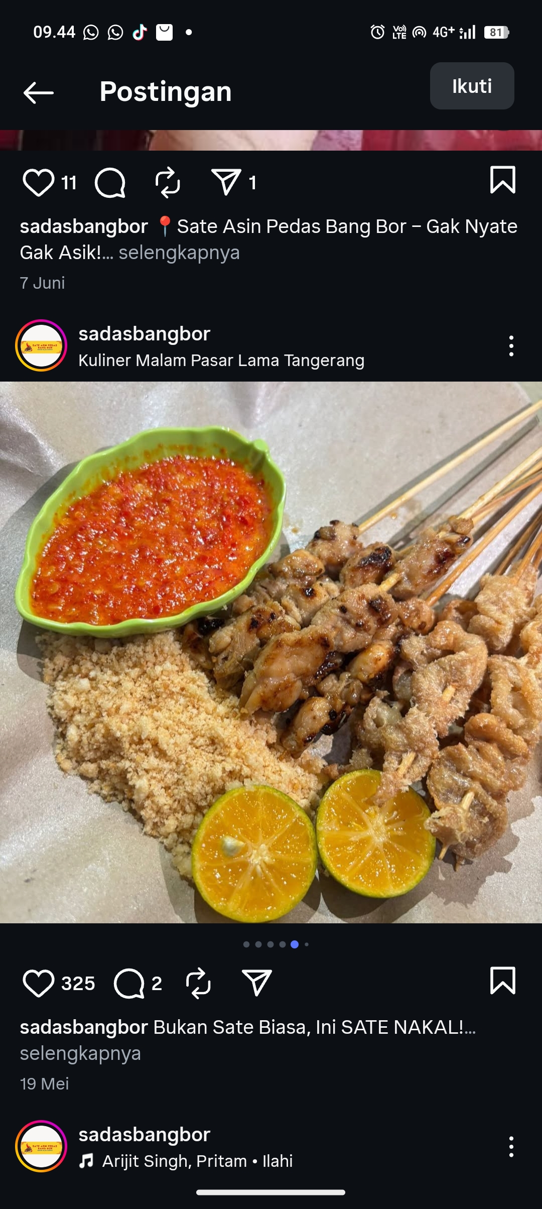 Sate Asin Bang Bor