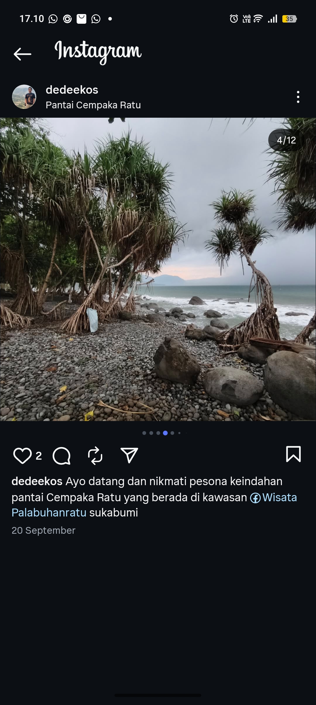 Pantai Cempaka Ratu Sukabumi