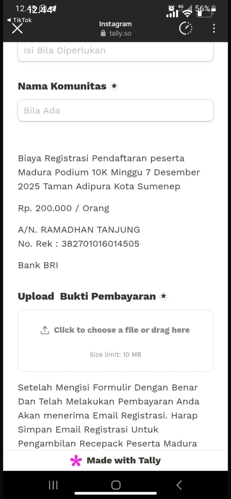 HATI-HATI: Nomor rekening yang digunakan si akun palsu untuk mengelabuhi masyarakat.