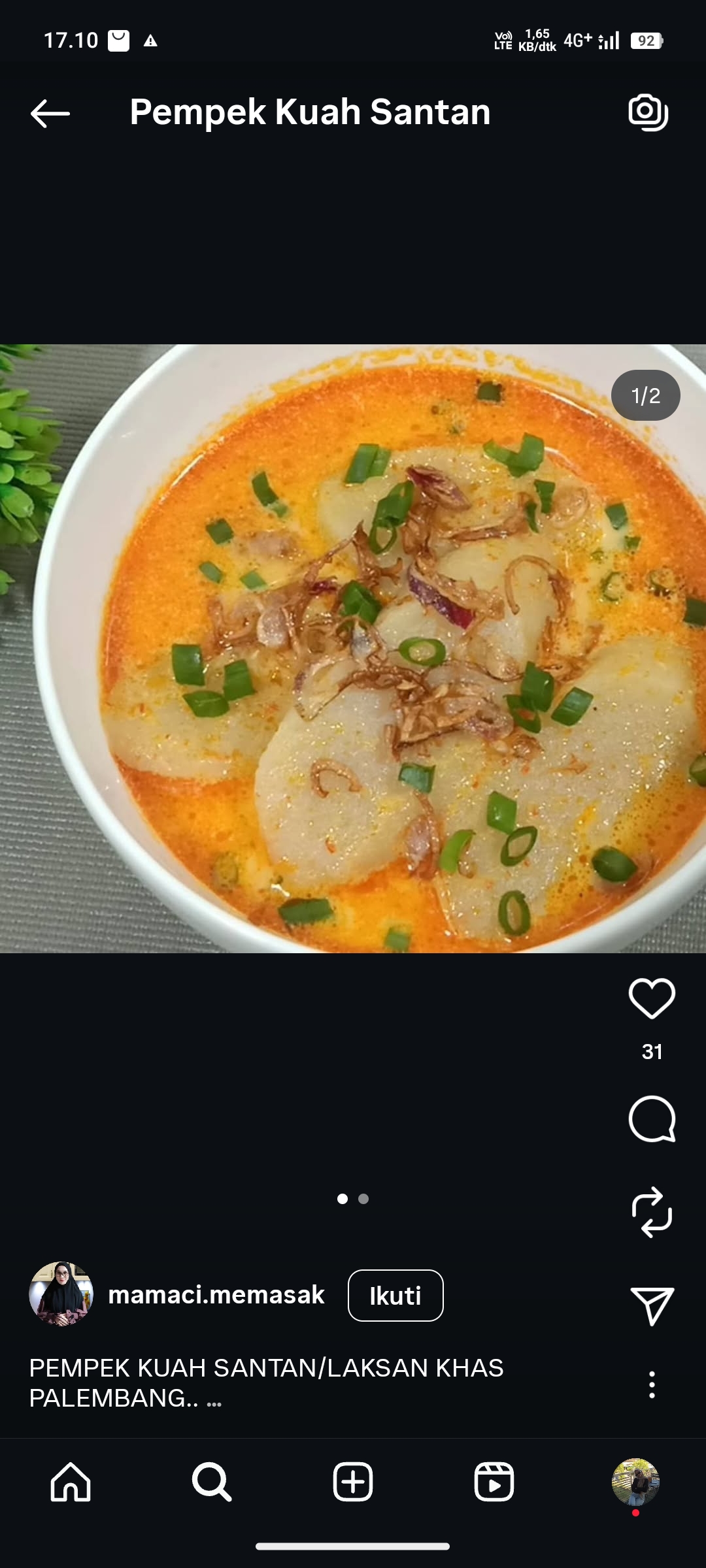 Pempek Kuah Santan
