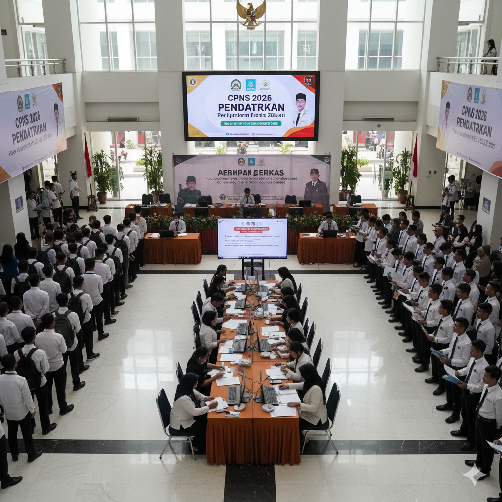 Ilustrasi pendaftaran calon pegawai negeri sipil (CPNS)