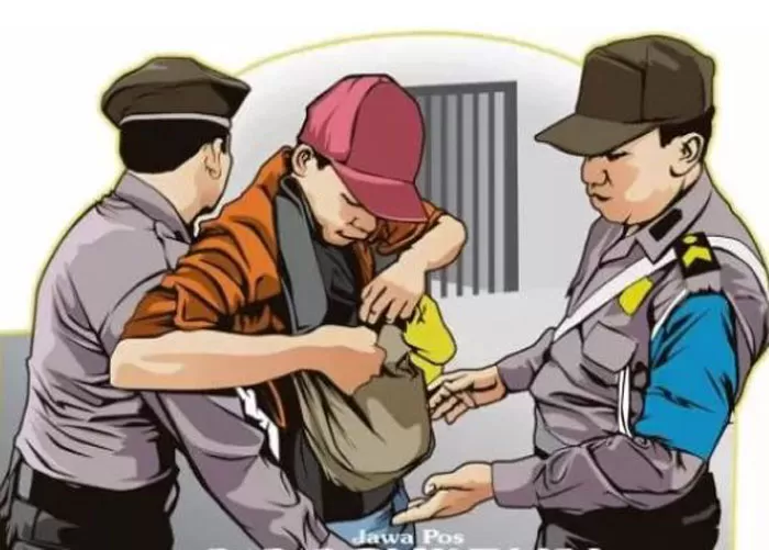 Ilustrasi razia narkoba.