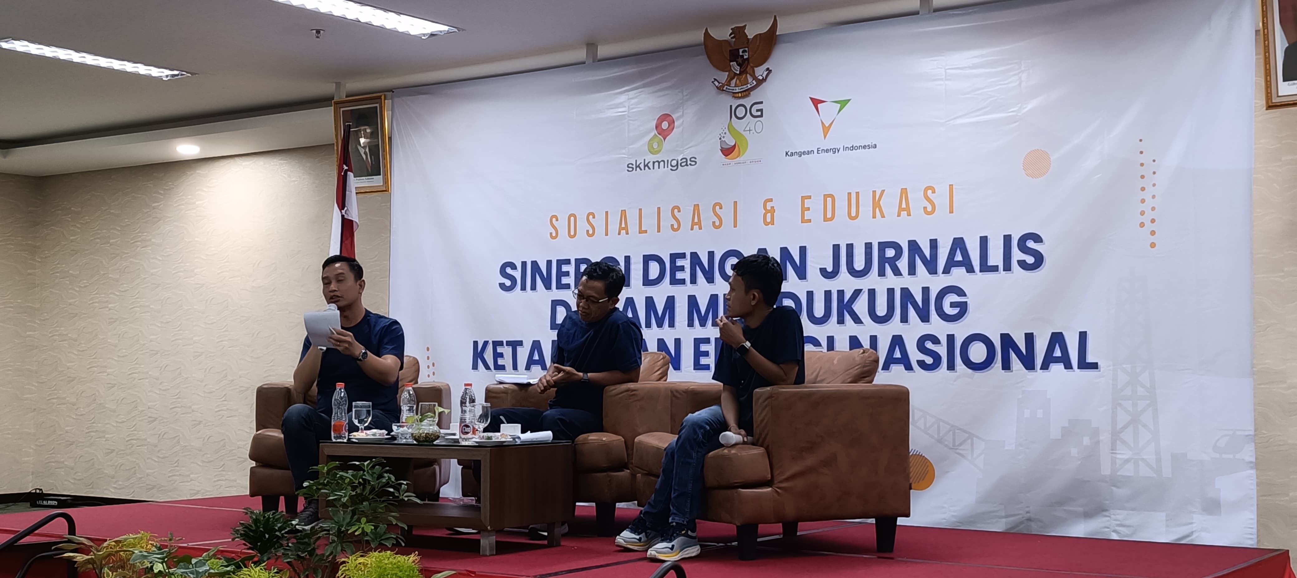SOSIALISASI: SKK Migas - KEI menggelar  diskusi dan sinergi dengan jurnalis yang digelar di Batu, Selasa (4/11/2025).