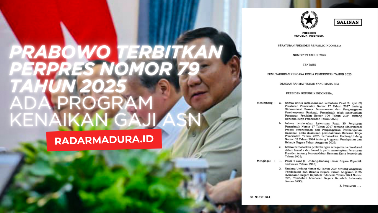 Ada informasi kenaikan gaji ASN melalui  Perpres Nomor 79 Tahun 2025
