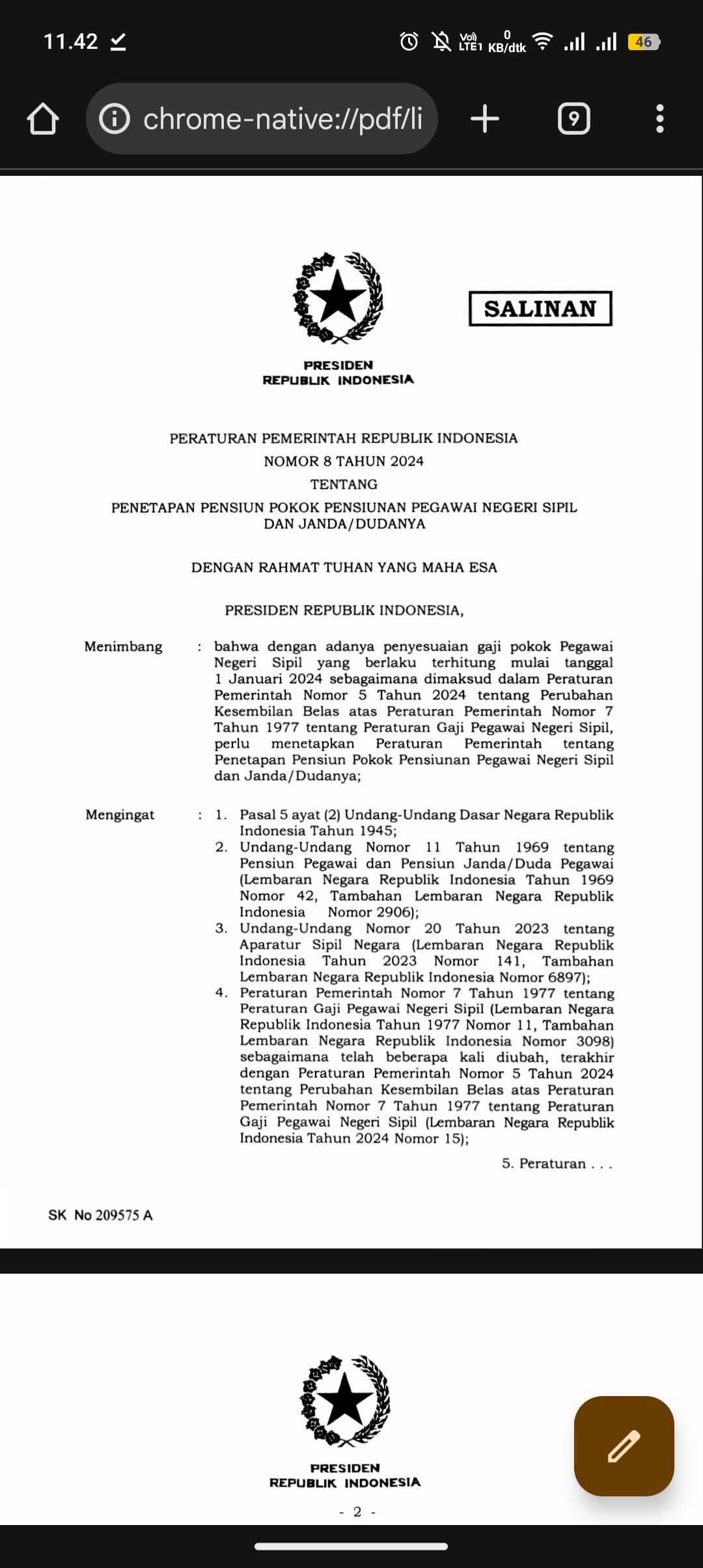 PP Nomor 8 Tahun 2024