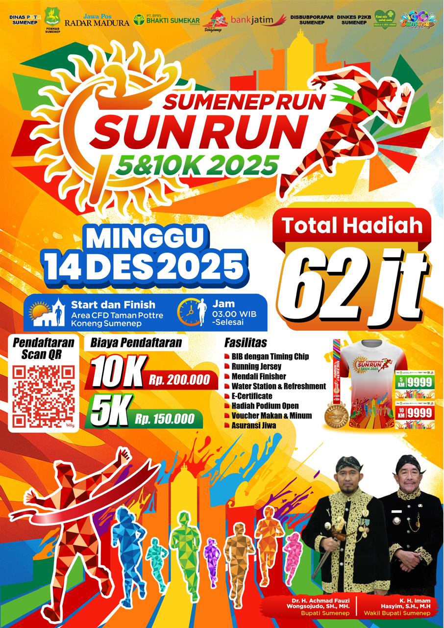 DIBUKA: Ayo segera daftar Sumenep Run 2025 raih puluhan juta hadiahnya.