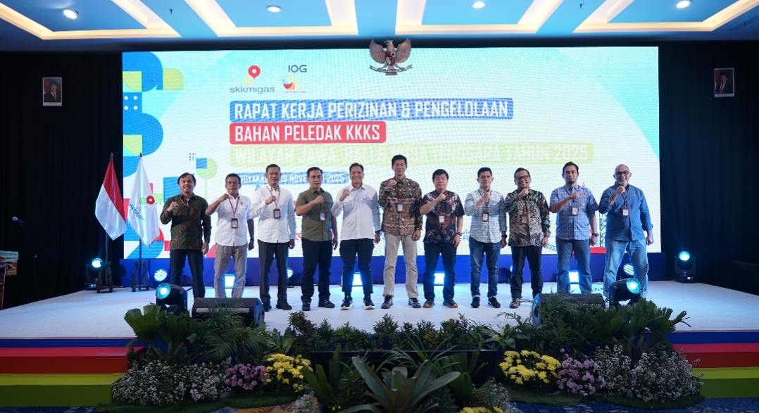 Rapat Kerja Perizinan & Pengelolaan Bahan Peledak KKKS Wilayah Jawa, Bali, dan Nusa Tenggara, sinergi antara SKK Migas, POLRI, KKKS, dan penyedia jasa pengelolaan handak pada Rabu (19/11).