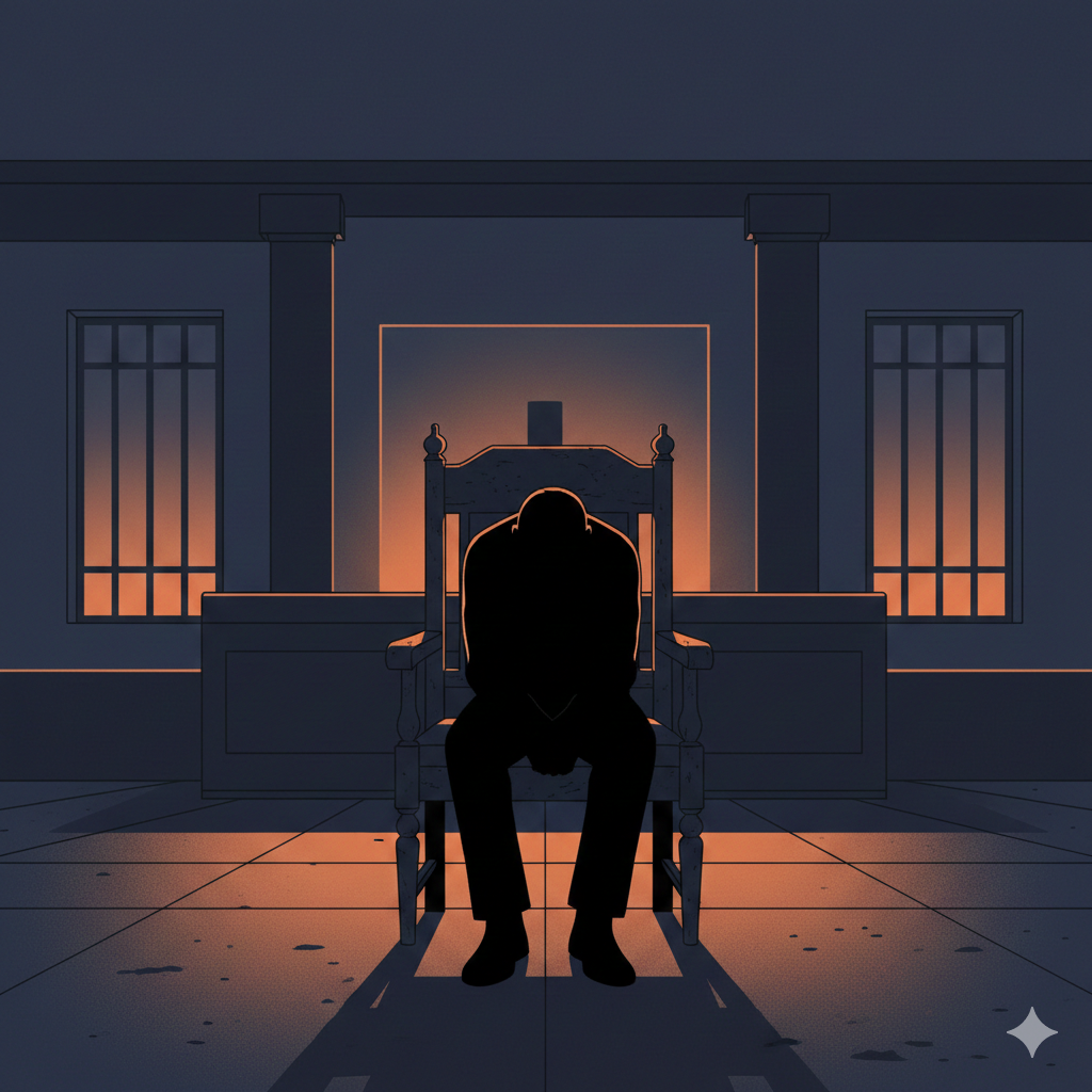 Ilustrasi seseorang duduk di kursi