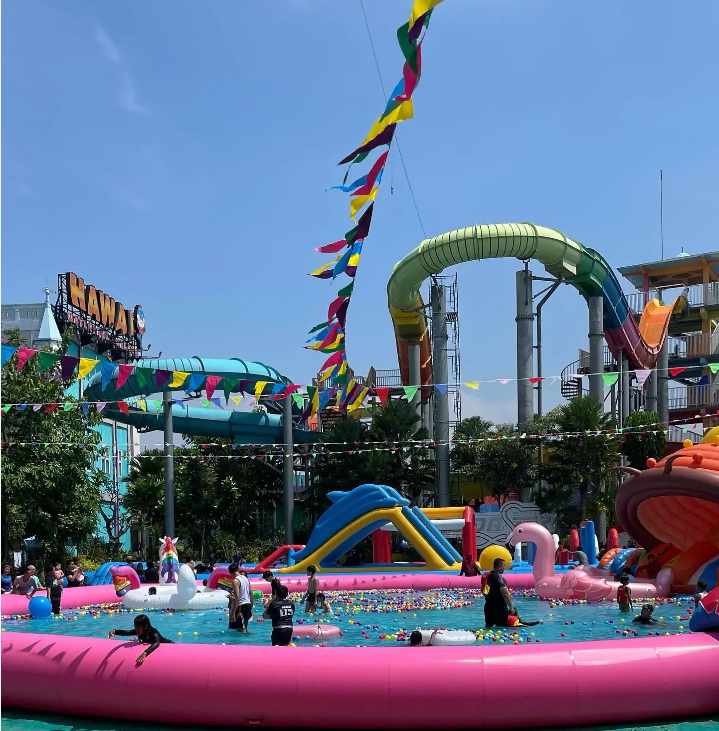 Zona anak di dalam hawai waterpark malang