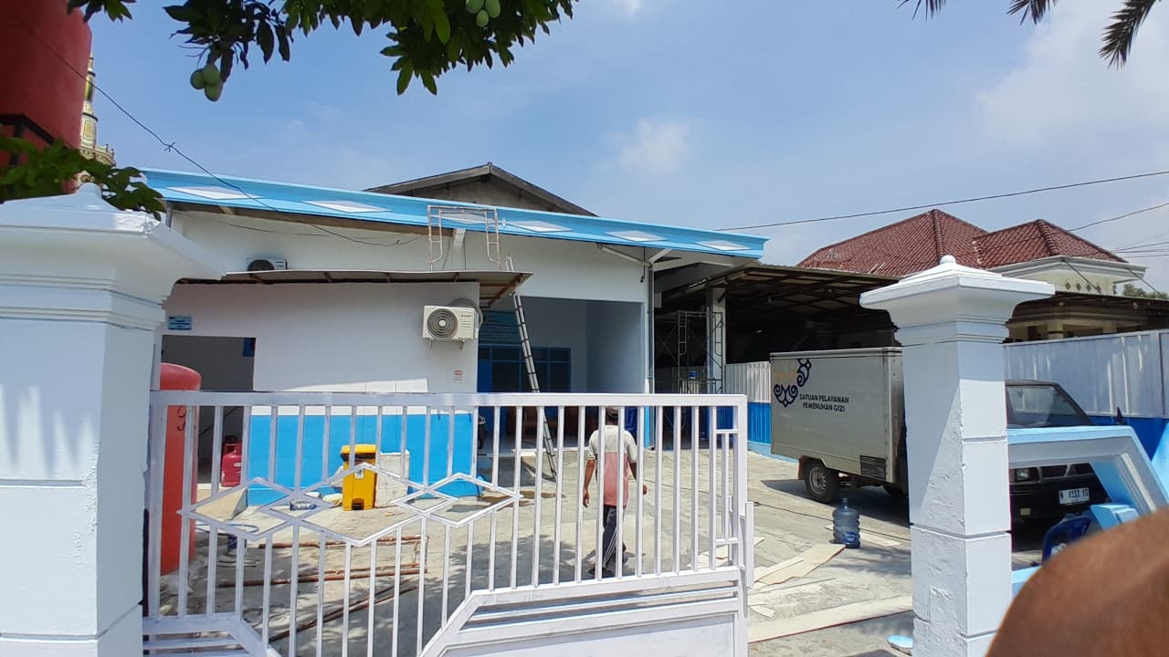 MACET: SPPG Yayasan Al-Madani di Dusun Ragang, Desa Tlanakan, tidak beroperasi, Rabu (3/12).