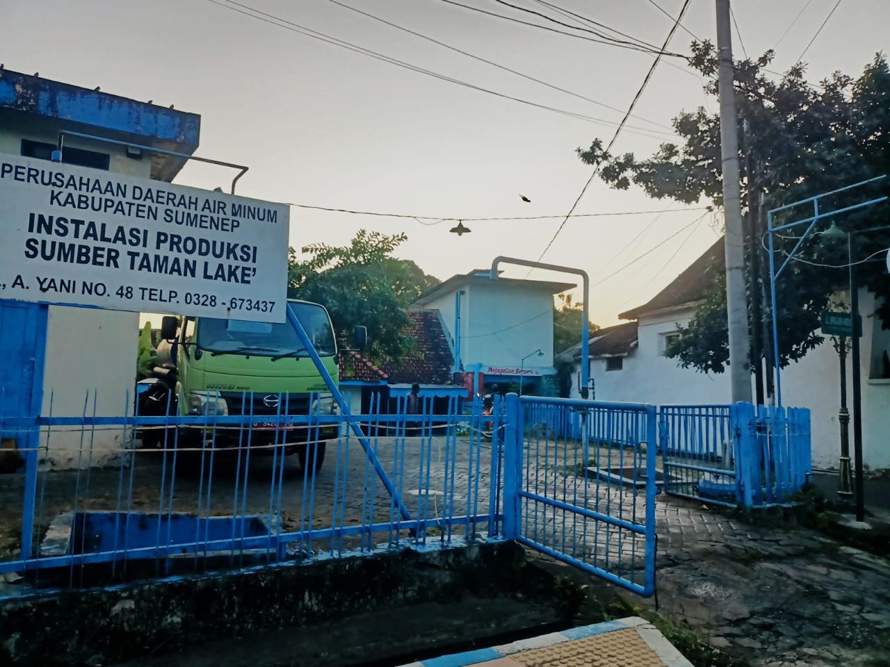 SUMBER AIR: Keberadaan sumur bor instalasi produksi Sumber Taman Lakek di Kelurahan Pajagalan, Kecamatan Kota Sumenep.