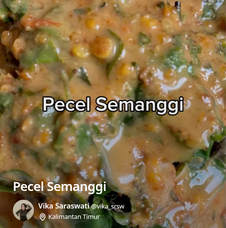 Resep pecel semanggi surabaya