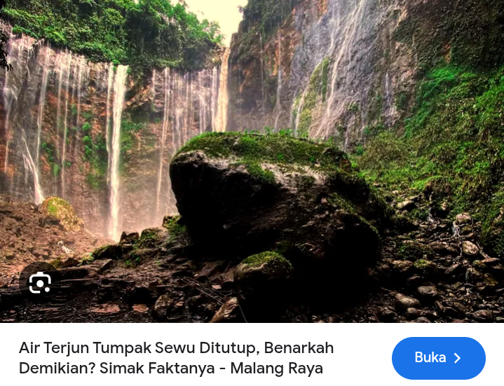 Wisata favorit air terjun tumpak sewu