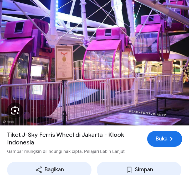 Rekomendasi wisata dan kuliner dekat jsky ferrish whell