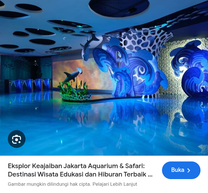 Fasilitas lengkap di jakarta aquarium safari