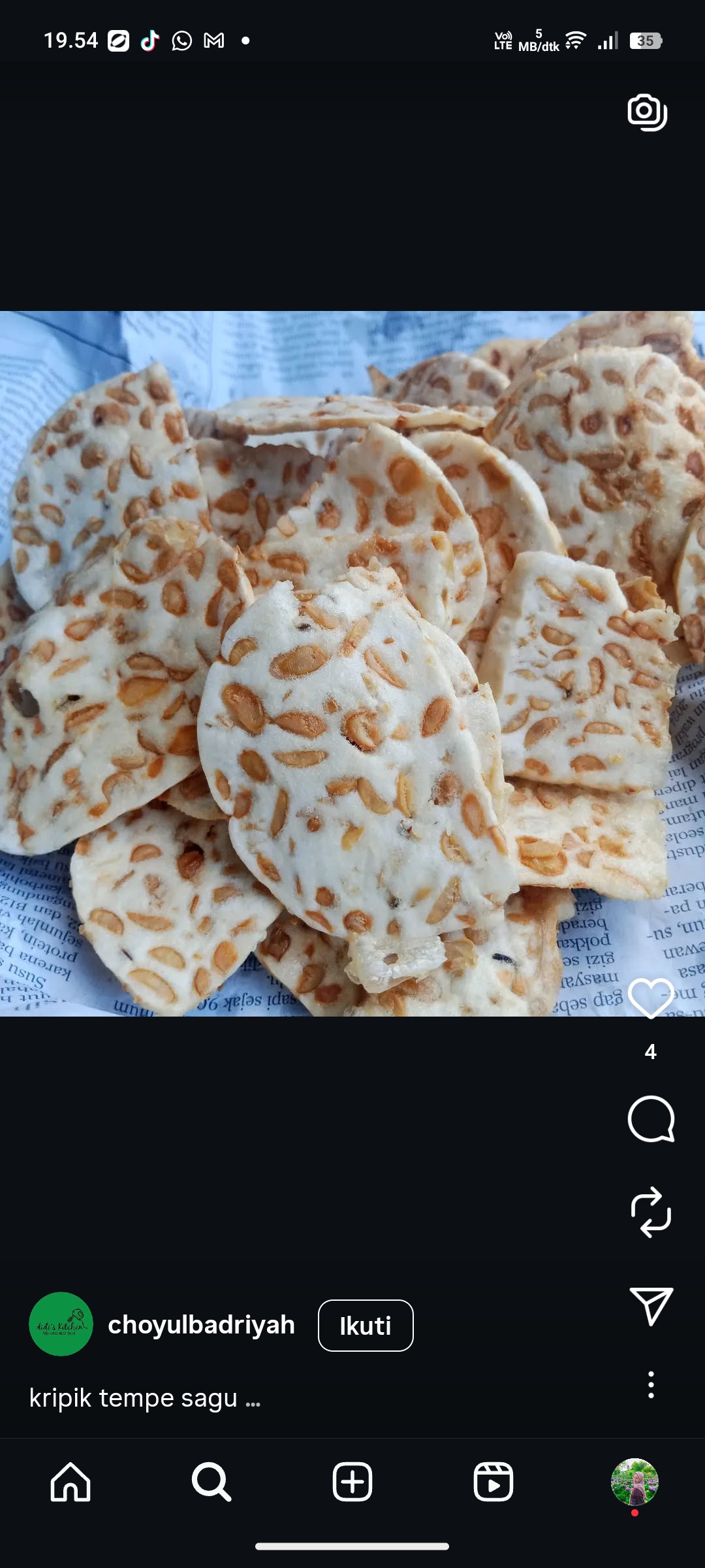Kripik Tempe Sagu
