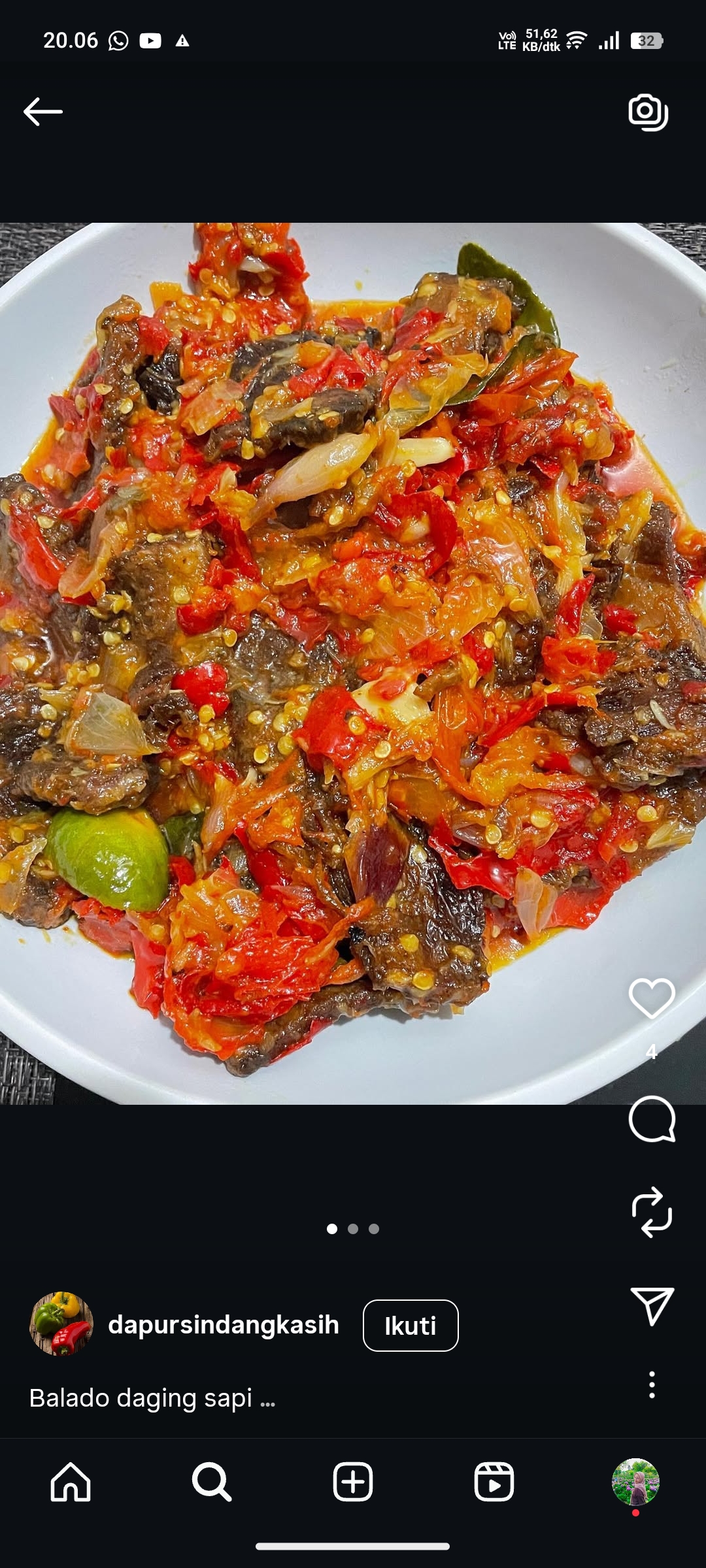 Balado Daging Sapi