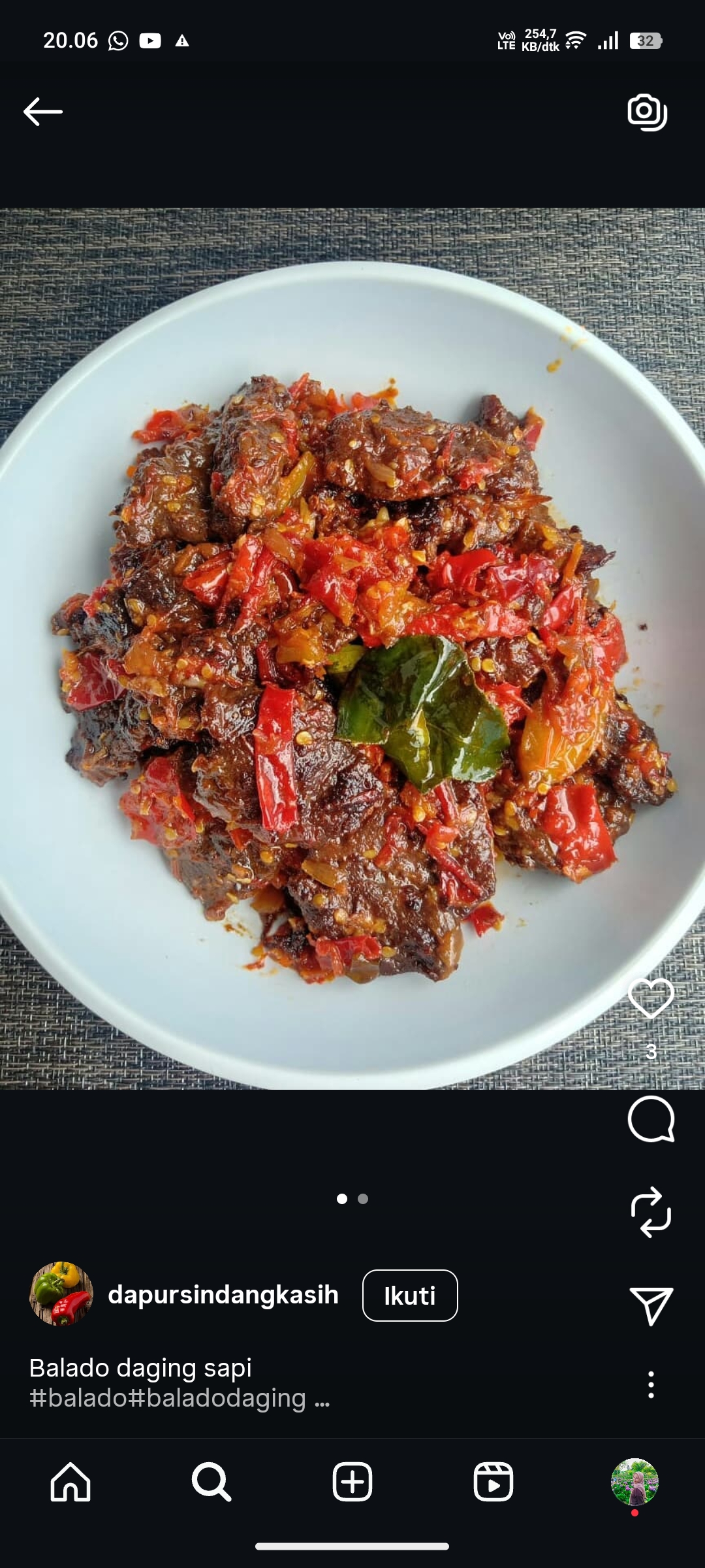 Balado Daging Sapi
