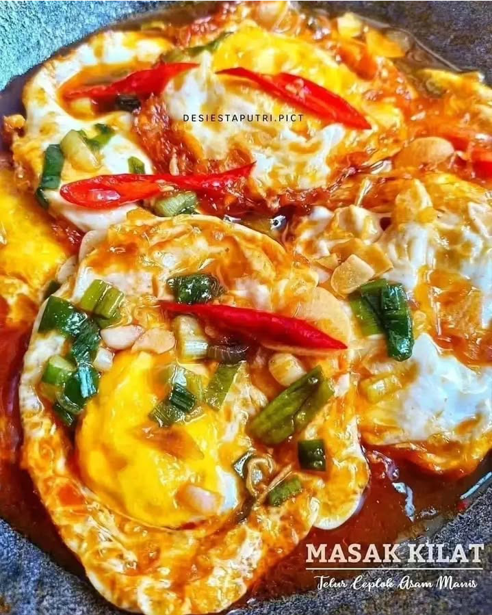 Resep telor ceplok asam manis
