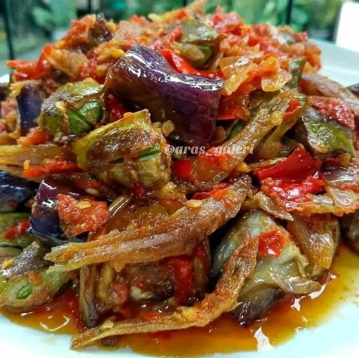 Resep terong teri balado