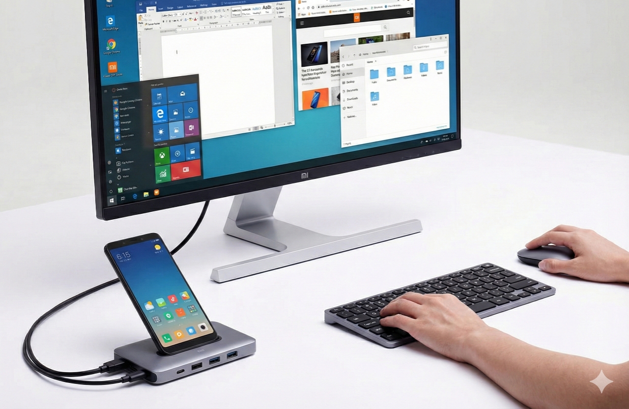 Ilustrasi HP Xiaomi bisa menjadi Dekstop berkat update baru Google.