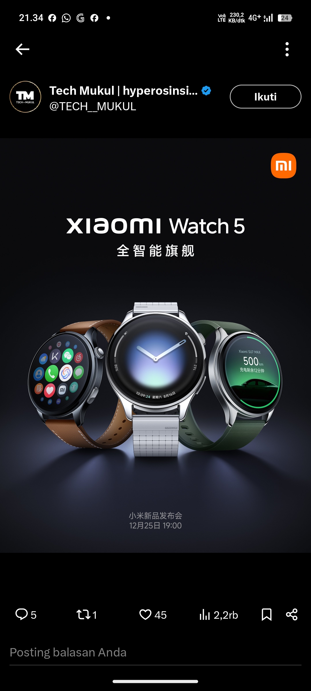 Xiaomi Watch 5