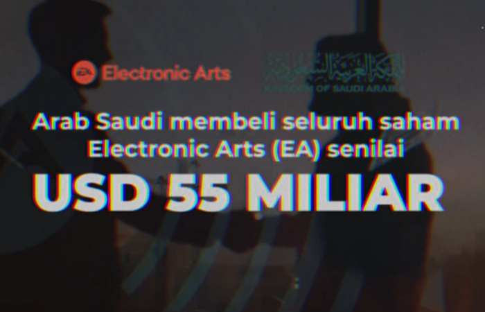 Arab Saudi Akuisisi Electronic Arts (EA) Senilai 55 Miliar Dolar AS. Transaksi ini, yang melibatkan Silver Lake dan Affinity Partners, menjadikan EA perusahaan privat.