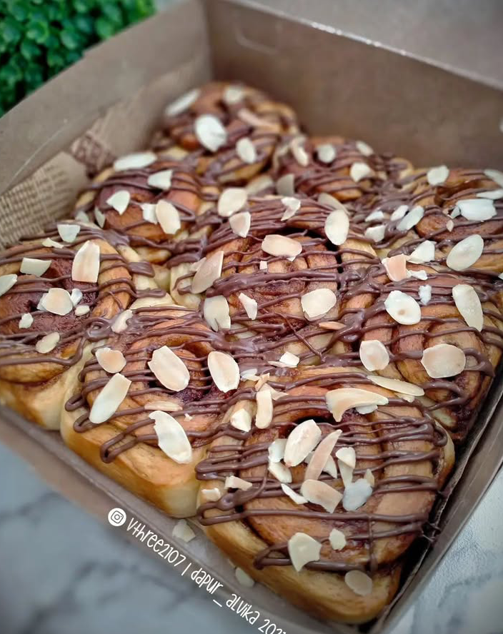 Resep cinnamon roll nutela