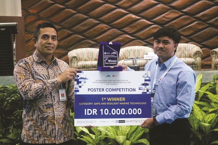 MEMBANGGAKAN: Salah satu prestasi mahasiswa tingkat internasional dalam ajang International Maritime Symposium on Hydrodynamic Science and Technology (IMS-HydroST) 2025 yang digelar BRIN.