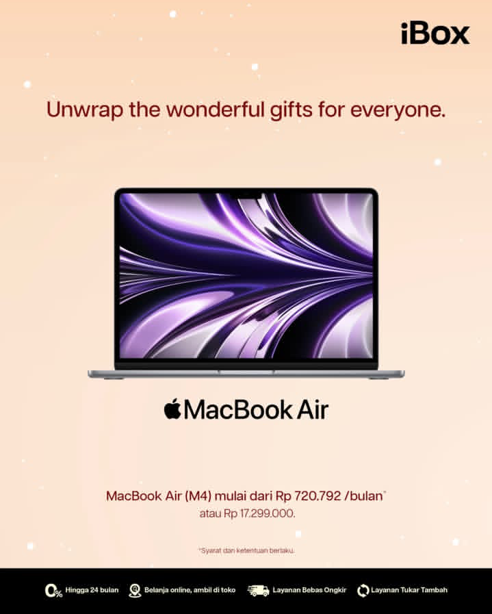 Macbook Air (M4) bisa di cicil mulai dari 700 ribuan