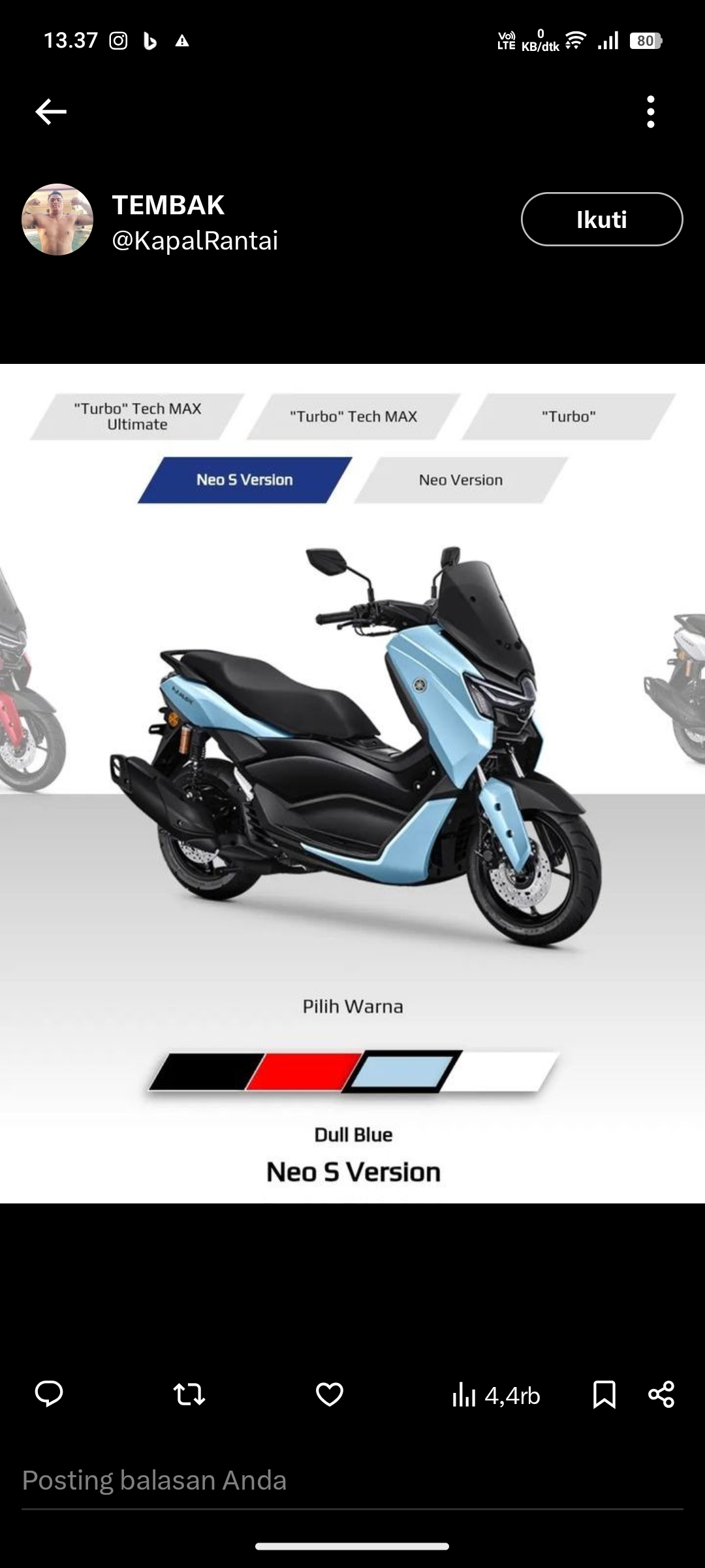 Yamaha NMAX Turbo 155 cc