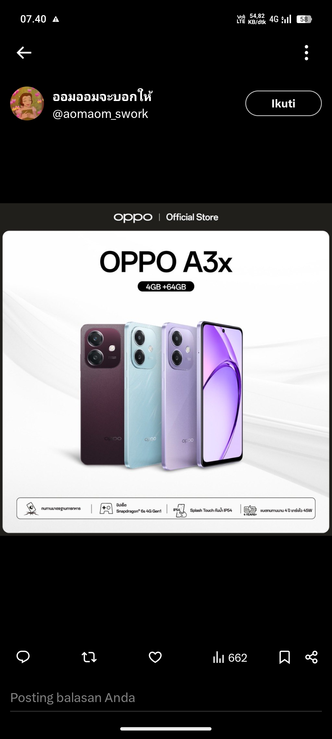 Oppo A3x
