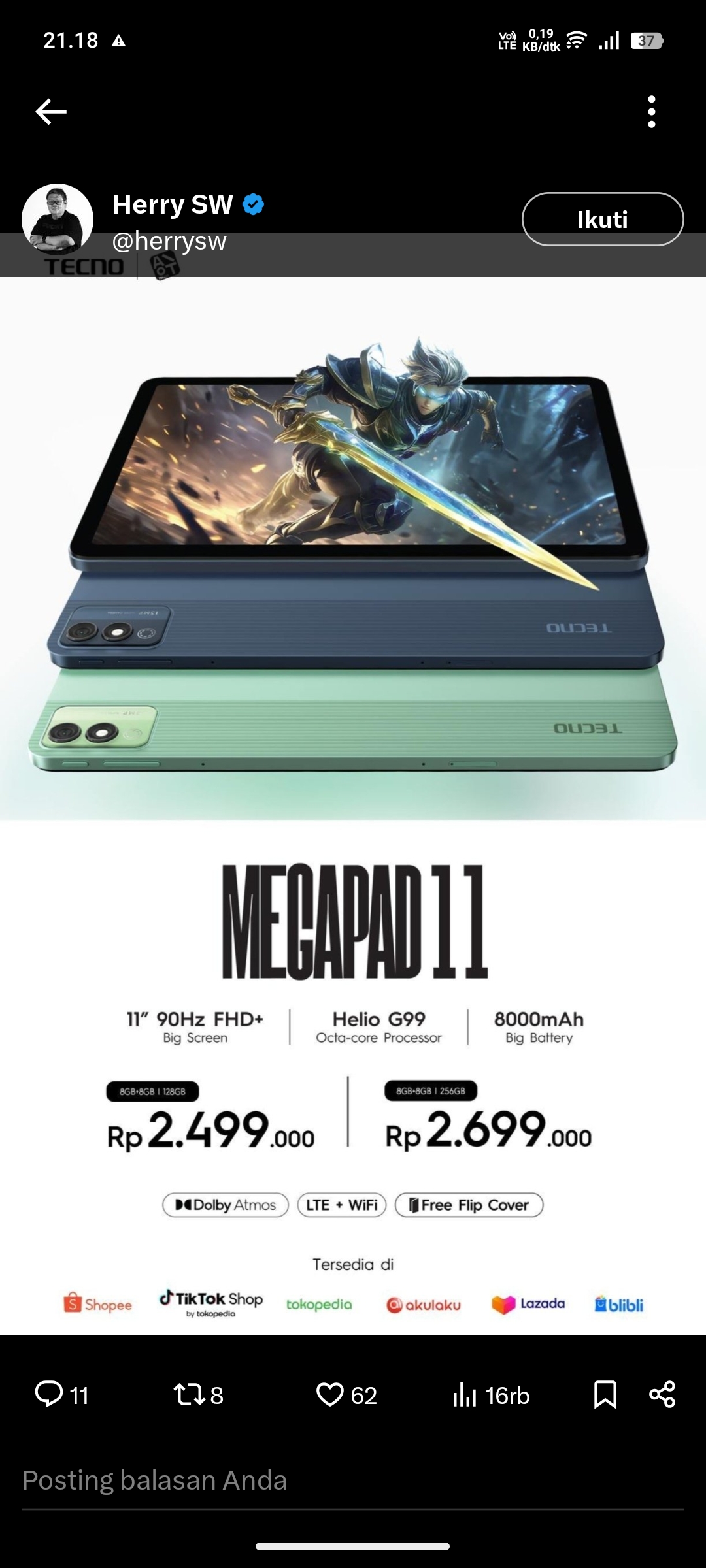 Tecno Megapad 11
