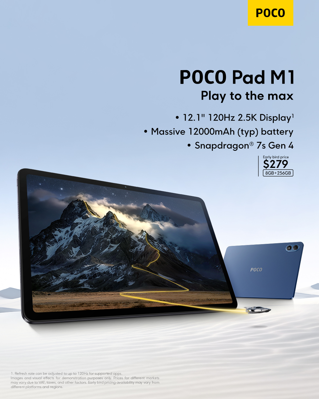 Poco Pad M1 dalam poster global resminya.