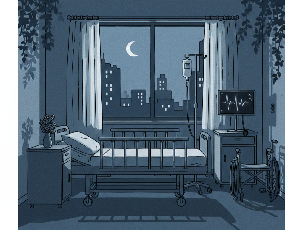 Ilustrasi kamar rumah sakit
